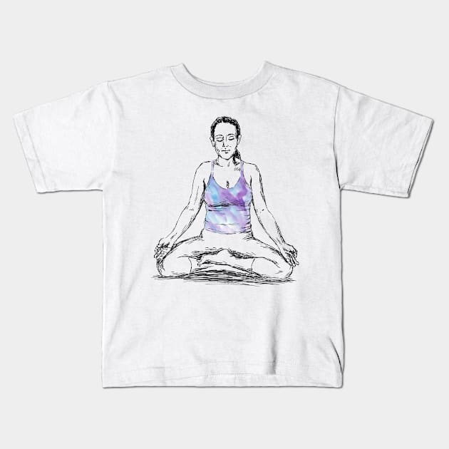 Ohm Meditation Image Kids T-Shirt by rachelsfinelines